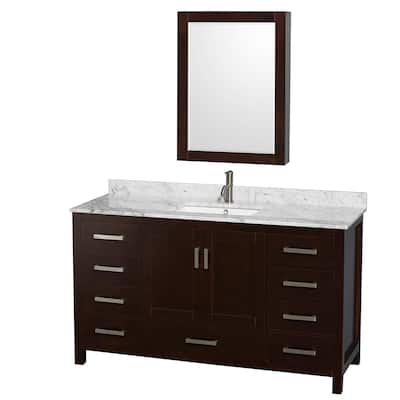 Wyndham Collection WCS141460SUNSMED Sheffield 60" Free Standing Single