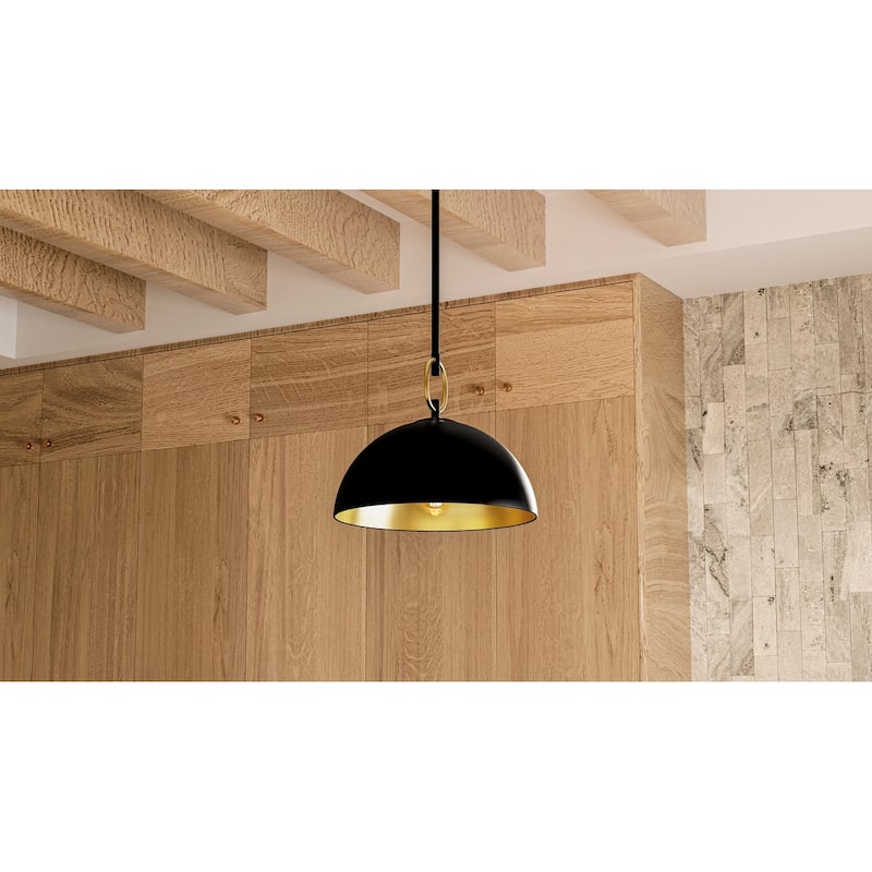 Cleo 1-Light Matte Black Pendant