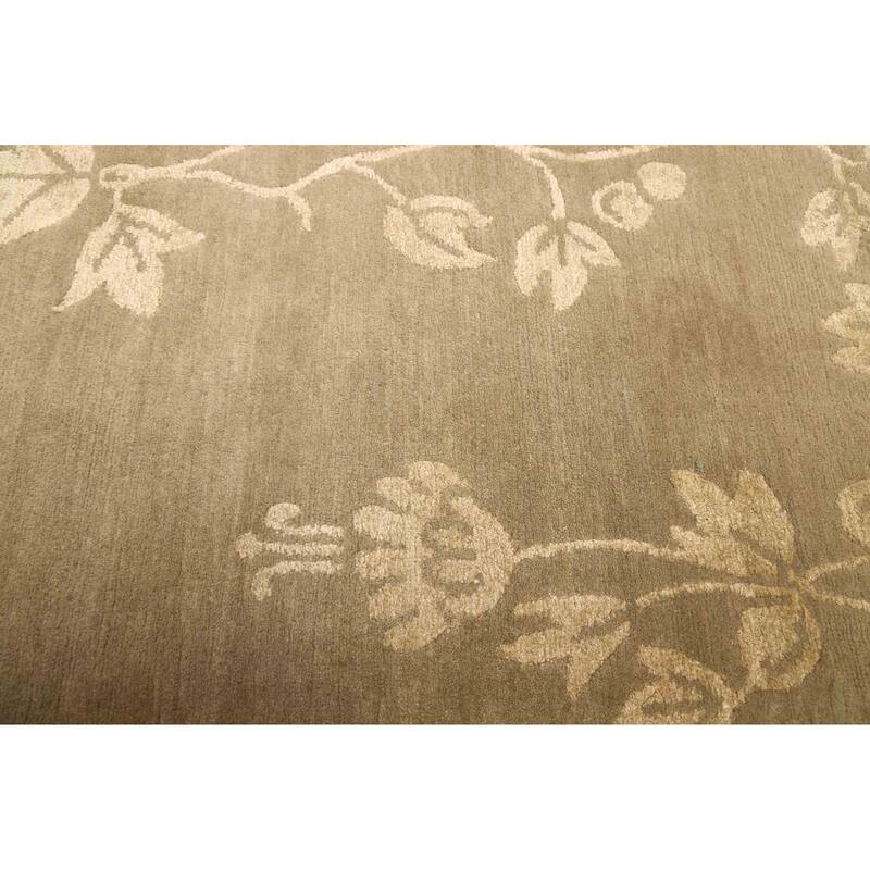 ECARPETGALLERY Hand-knotted Opulence Olive Silk, Wool Rug - 8'0 x 9'10