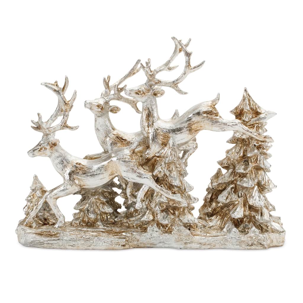 Deer and Trees Christmas Tabletop Decoration - 15.5"