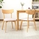 preview thumbnail 10 of 200, Chazz Mid-Century Modern Upholstered Rubberwood Dining Chairs (Set of 2/4) by Christopher Knight Home 2-Piece - Light Beige+Natural