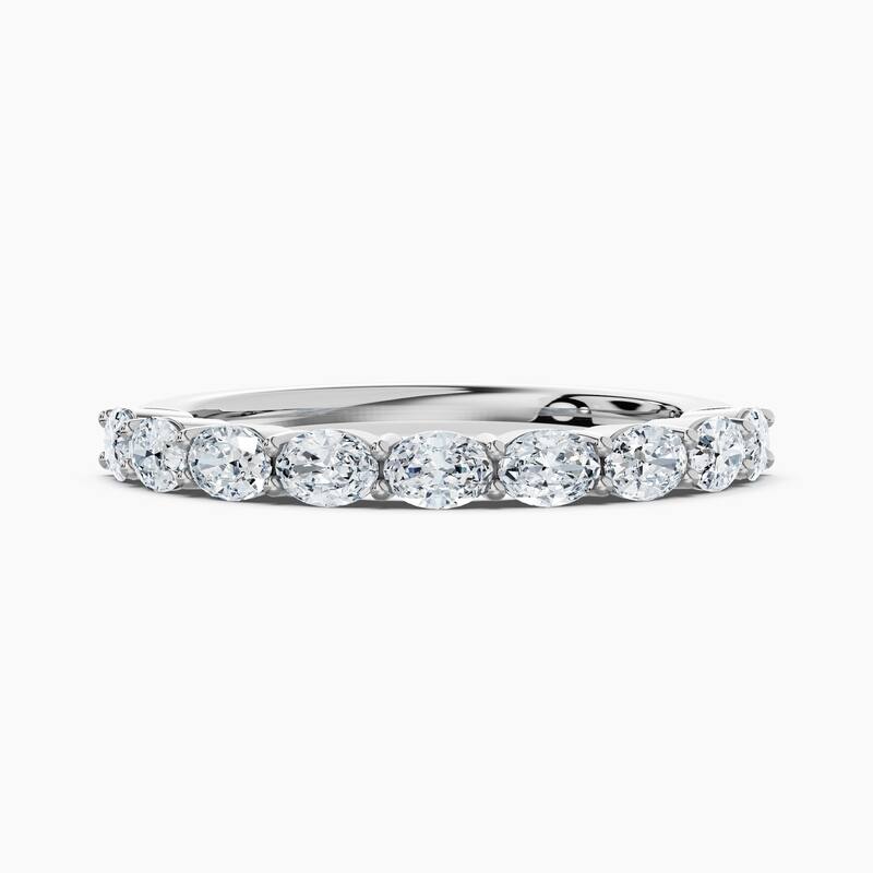 Auriya 14k Gold Oval East-West Lab Grown Diamond Half Eternity Band 0.90 - 3.75 ct. tw. (F-G, VS) - 0.90 ct. wt. - 8.5 - White