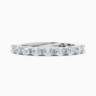 Auriya 14k Gold Oval East-West Lab Grown Diamond Half Eternity Band 0.90 - 3.75 ct. tw. (F-G, VS)