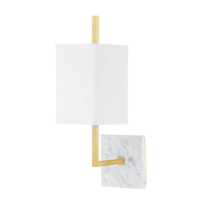 Mitzi By Hudson Valley Mikaela 1 Light Wall Sconce Aged Brass