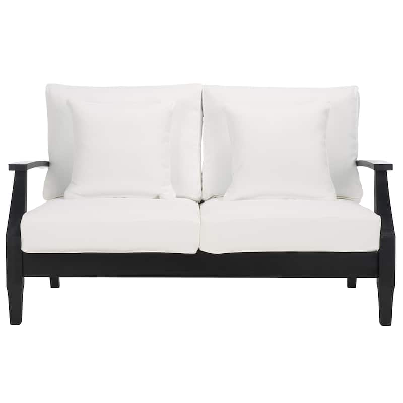 SAFAVIEH Couture Martinique Wood Patio Loveseat - 56"W x 35"D x 32"H
