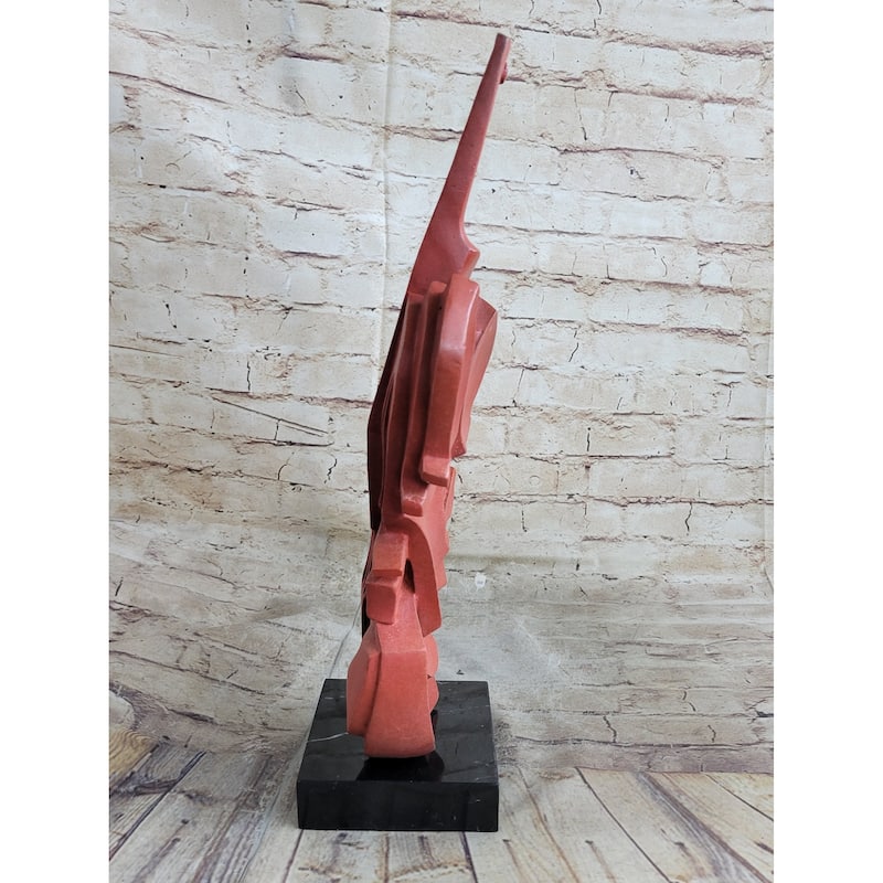 Red Cello Bronze Metal Sculpture Statue Figure Collectible Musician Musical Instrument Decor Dali