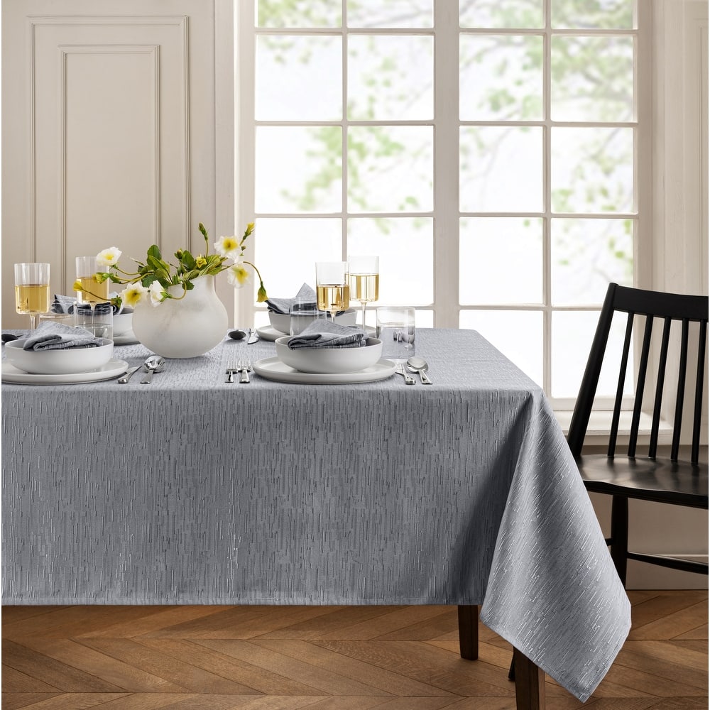Continental Solid Texture Water and Stain Resistant Tablecloth