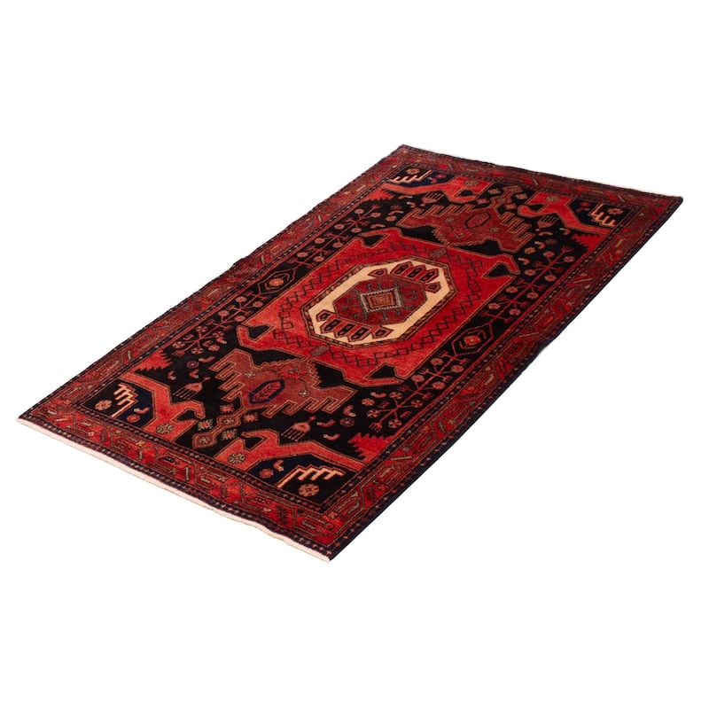 Konya Anatolian Navy, Red Rug 3'10" x 6'8" - 3'10 x 6'8