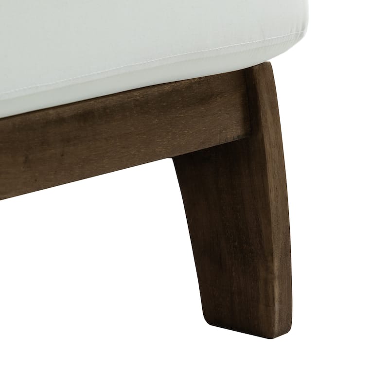 Sectional Wood Furniture 2 Seat Armless Patio Sofa