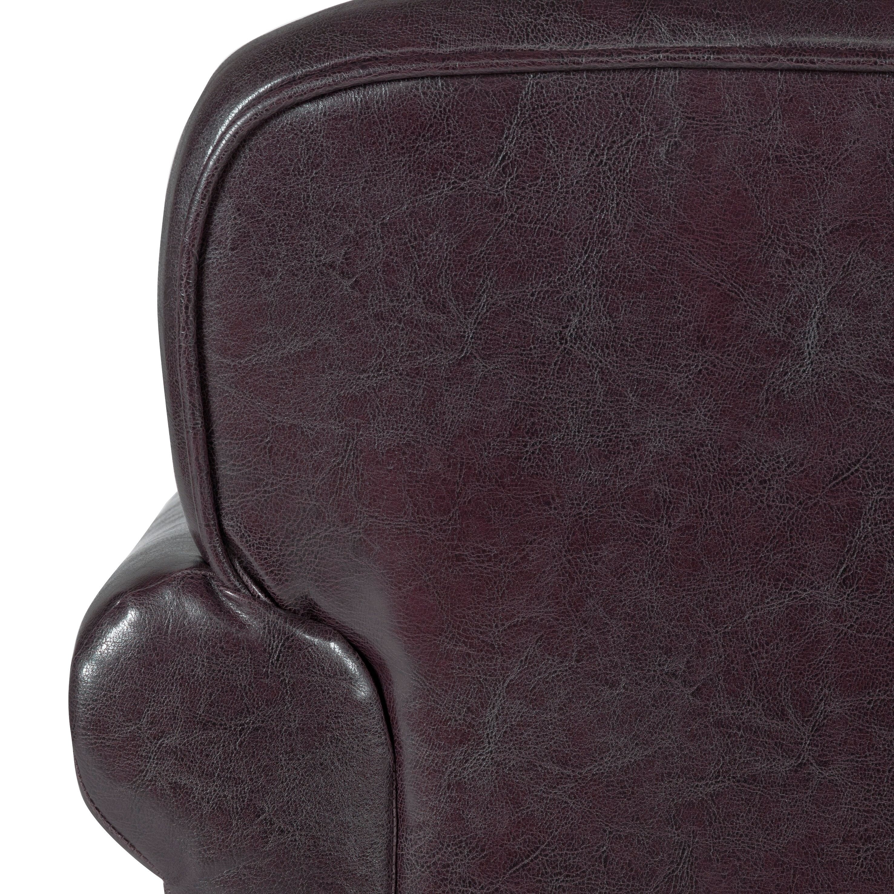 HomePop Kids Faux Leather Accent Chair with Rolled Arms On Sale