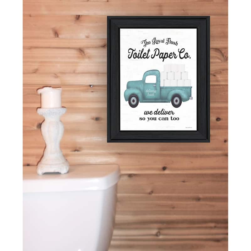 TrendyDecor4U Contemporary "Toilet Paper Co." Framed Print Wall Art