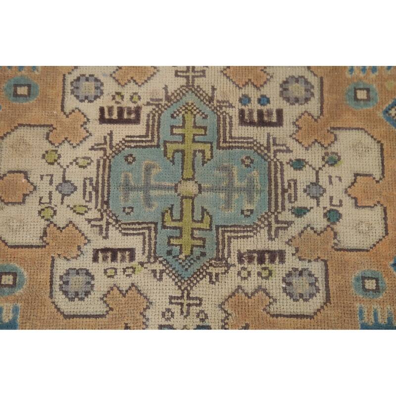 Geometric Tabriz Persian Vintage Area Rug Handmade Bedroom Wool Carpet - 8'0"x 11'0"