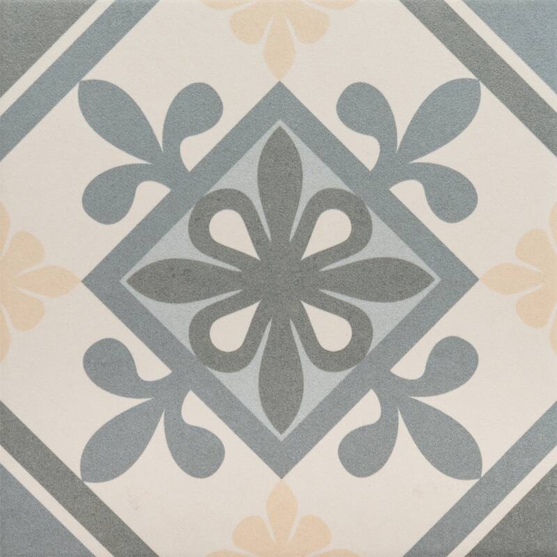 Ellis Taco 6.5x6.5 Matte Porcelain Encaustic Tile - Floor, Wall & Backsplash