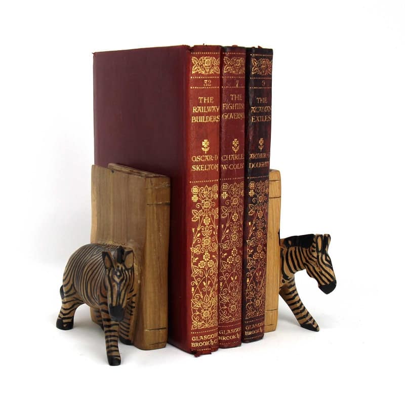 Handmade Jacaranda Wood Safari Bookends (Kenya)