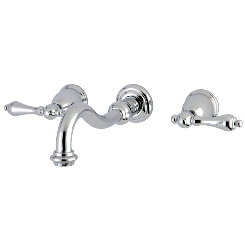 Kingston Brass Vintage 1.2 GPM Wall Mounted Widespread Bathroom Faucet - Polished Chrome