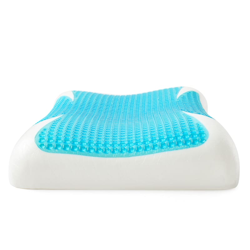 Set of 2 Cooling Breathable Gel-Infused Memory Foam Bed Pillow for Summer, Cool Touch for Hot Sleepers - White
