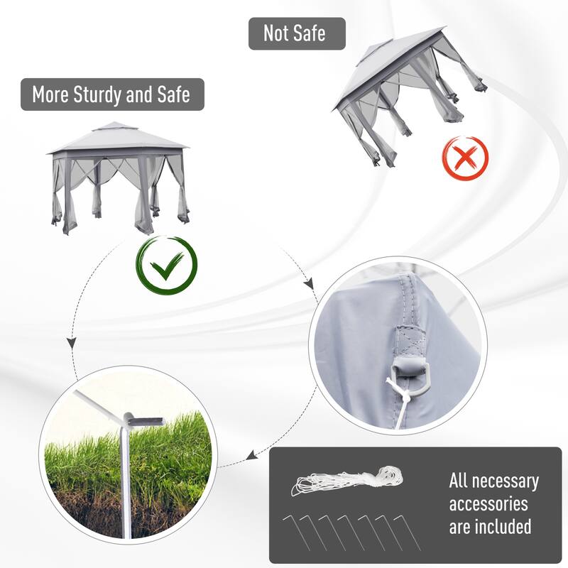 Masi 12-foot Hexagonal Pop-up Patio Gazebo by Havenside Home