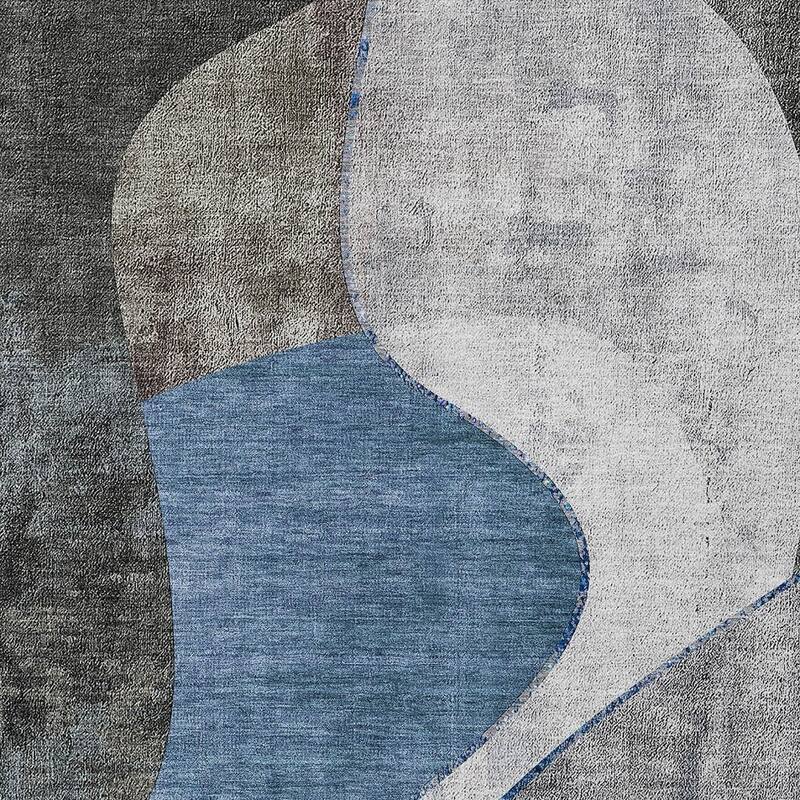 HomeRoots Abstract Transitional Rectangle Outdoor Rug