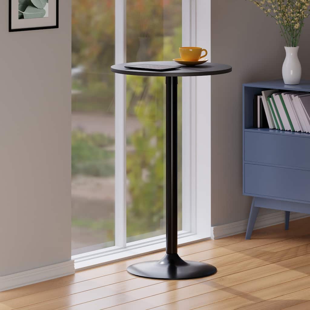 Tarah Pub Table, Black and Slate Gray - 23.62 x 23.62 x 39.76 inches