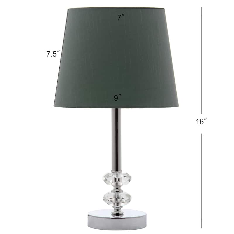 SAFAVIEH Lighting Andria 16-inch Grey Shade Crystal Orb Table Lamp (Set of 2) - 9"x9"x16" - 9"W x 9"D x 16"H