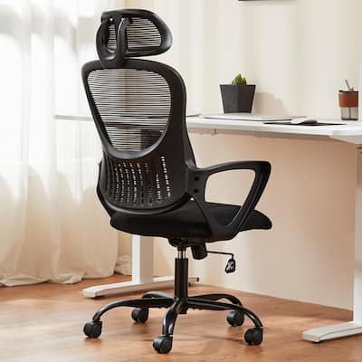 Ergonomic Office Chair, High Back Desk Chair with Headrest, Home Office Swivel Mesh Computer Chair Office Chairs