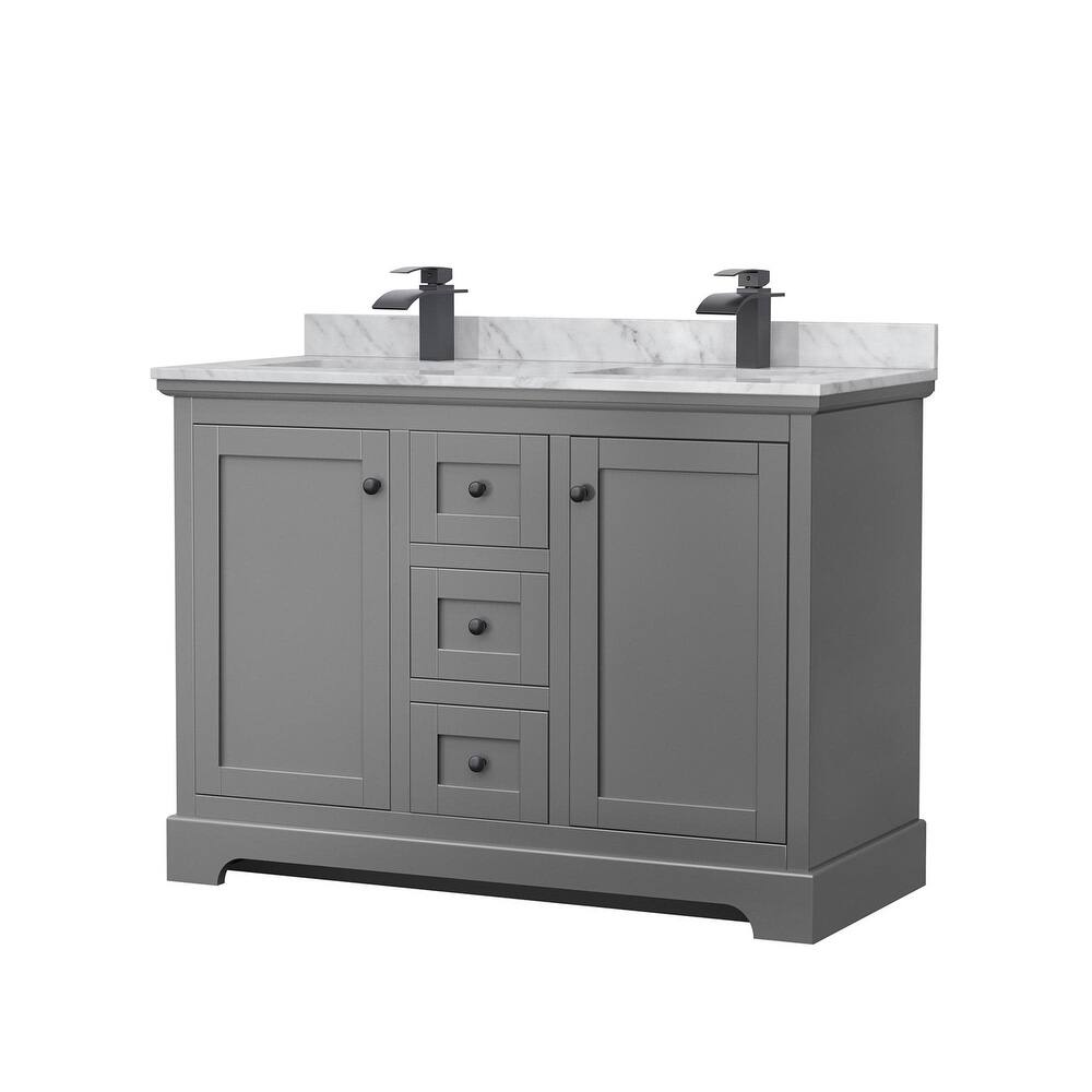 Wyndham Collection Avery 48" Free Standing Double Basin Vanity Set