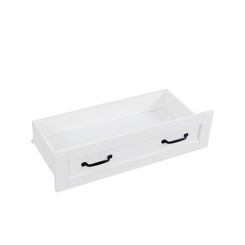 White Modern 6-Drawer Dresser – Wooden Storage Cabinet with Metal Handles, Versatile Organizer for Bedroom, Living Room.