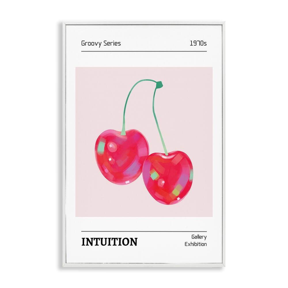 Stupell Intuition Phrase Cherries Framed Giclee Art Design By LSR Design Studio