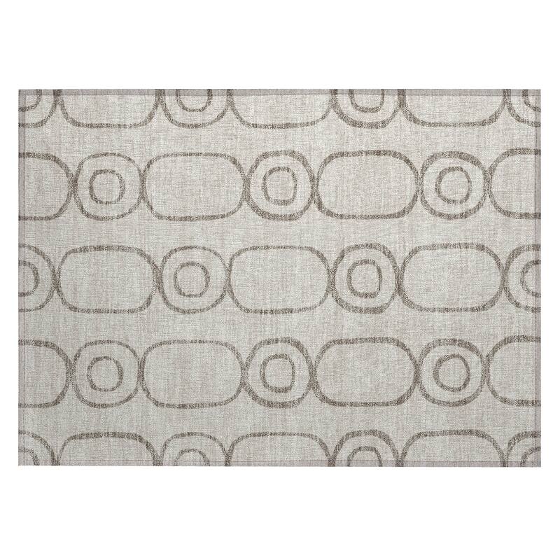 Machine Washable Indoor/ Outdoor Modern Vibe Chantille Rug
