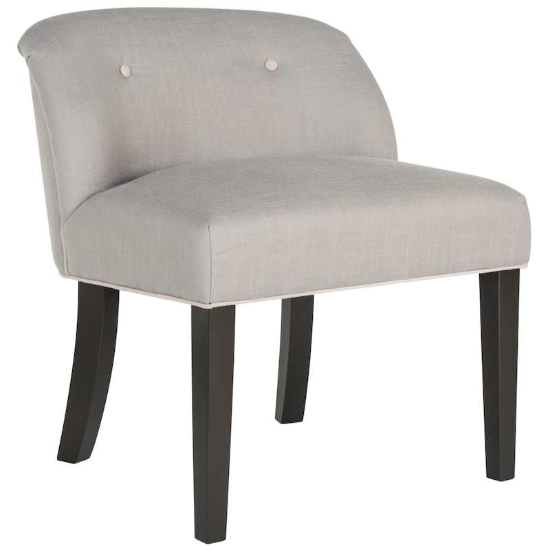 SAFAVIEH Hayley Grey/ Taupe Cotton Blend Vanity Chair - 24.4" x 24.4" x 27.2" - 24Wx24Dx27H