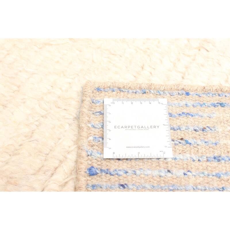 ECARPETGALLERY Hand-knotted Tangier Cream Wool Rug - 5'8 x 7'10