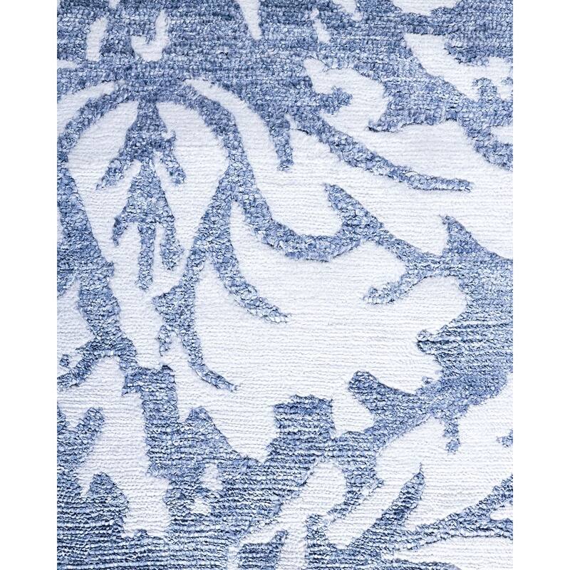 Modern One-of-a-Kind Hand-Knotted Area Rug - Gray, 9' 2" x 12' 0" - 9' 2" x 12' 0"