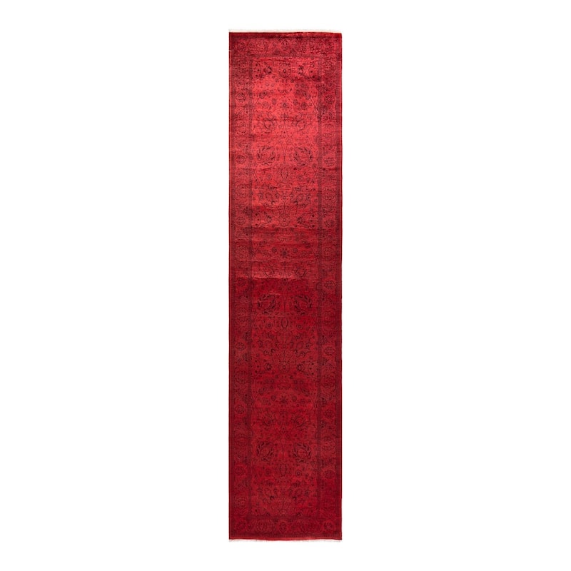 Fine Vibrance, One-of-a-Kind Hand-Knotted Runner Rug - Pink, 2' 8" x 12' 0" - 2' 8" x 12' 0"