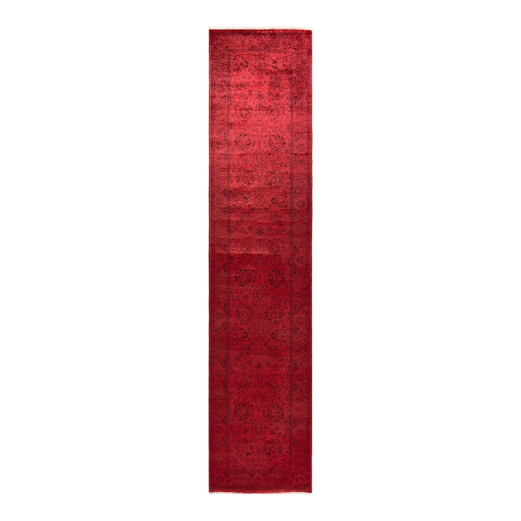 Fine Vibrance, One-of-a-Kind Hand-Knotted Runner Rug - Pink, 2' 8" x 12' 0" - 2' 8" x 12' 0"