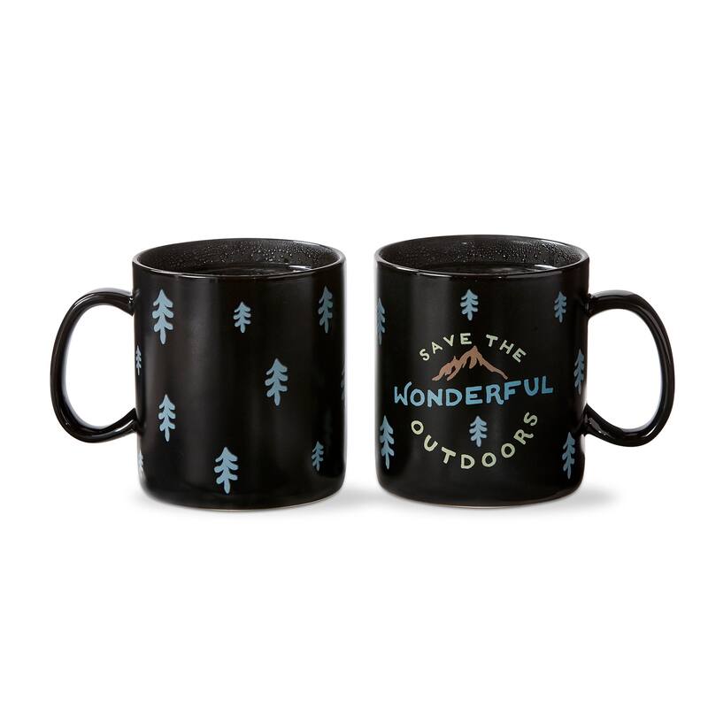 Save The Outdoors Heat Changing Stoneware Mug for Coffee, Tea and Coco 16 oz.