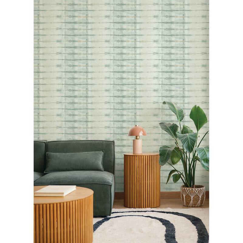 A-Street Prints Modulus Seafoam Geometric Stripe Wallpaper