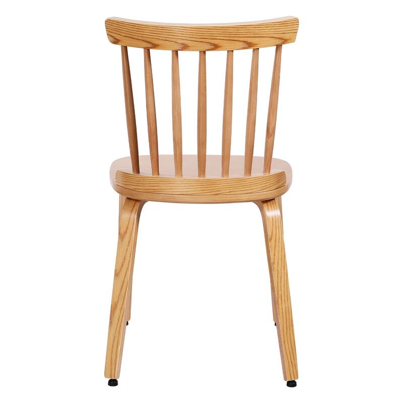 Solid Wood Slat Back Windsor Dining Chairs, Set of 2/4