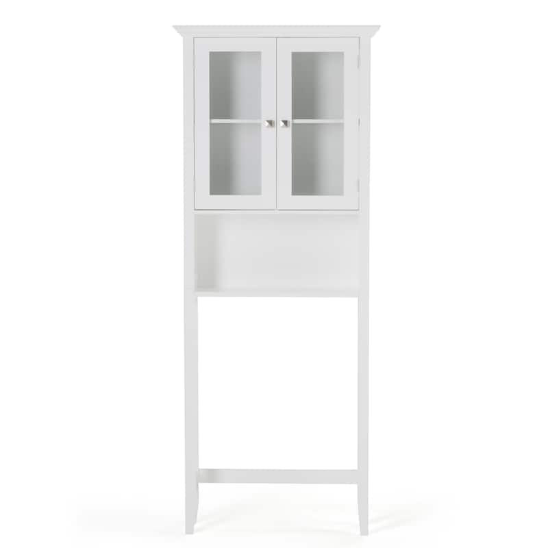 WYNDENHALL Normandy 68.4 inch H x 27.6 inch W Over The Toilet Space Saver Bath Cabinet - 28 W x 9 D x 68 H - 28 W x 9 D x 68 H