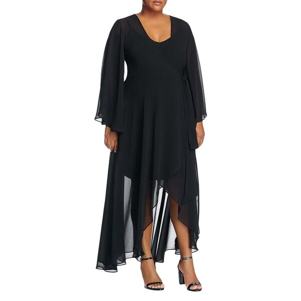 Shop City Chic Womens Plus Maxi Dress Wrap Chiffon - Free ...