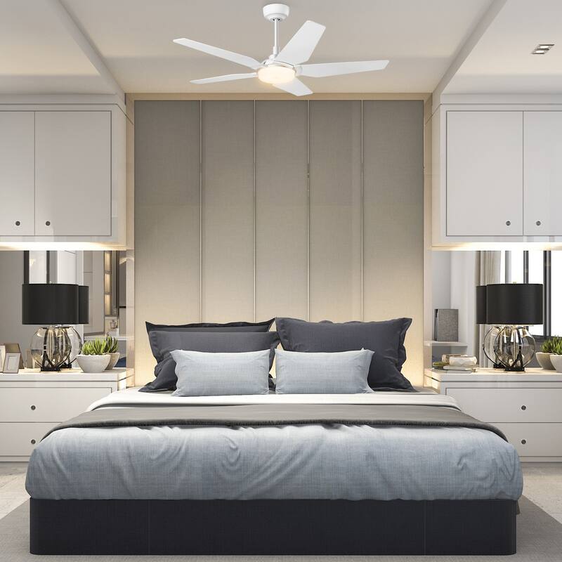 CARRO Boreas 52" Smart Ceiling Fan with Light and Remote-Downrod