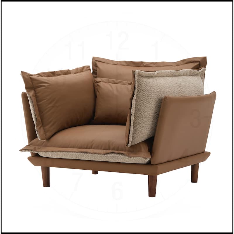 Modern Style Chenille Oversized Single Sofa