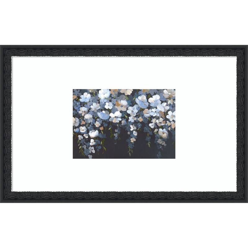 Hanging Blossoms in Tranquil Night by Hannah Dawson Wood Framed Wall Art Print