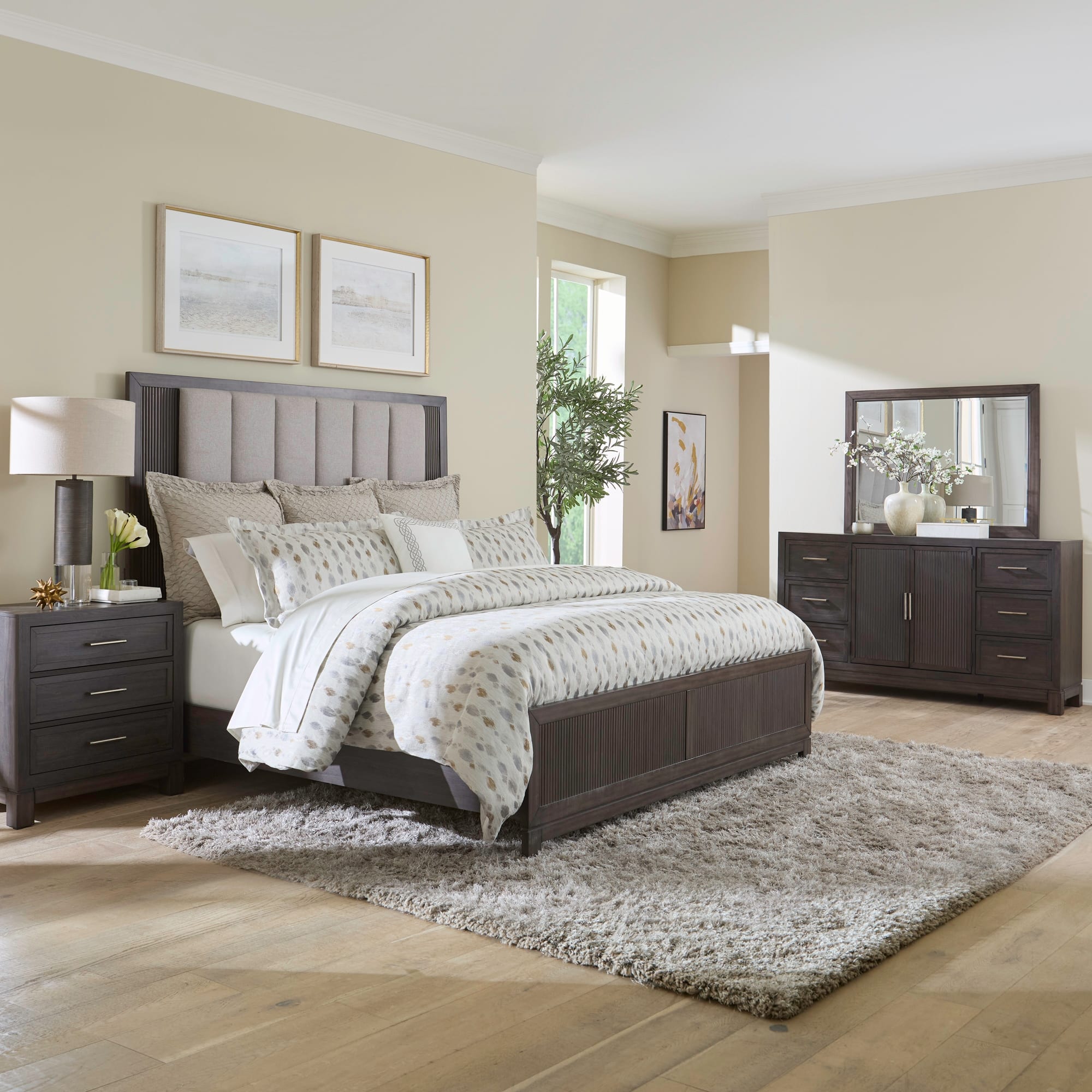 Option Bed, Dresser, Mirror, Nighstand