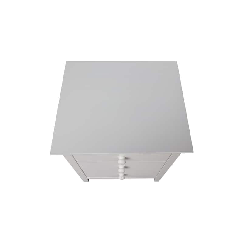 International Concepts Solid Wood Bedroom Nightstand with 3 Drawers