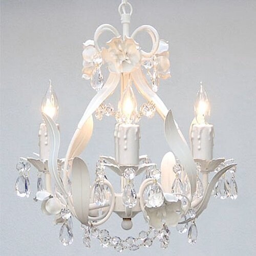 Swarovski Elements Crystal Trimmed Chandelier Lighting Wrought Iron Floral Chandelier Lighting Crystal