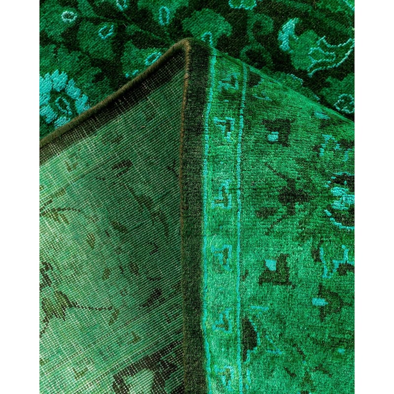 Contemporary Overdyed Wool Hand Knotted Runner - 2' 7" x 8' 10"