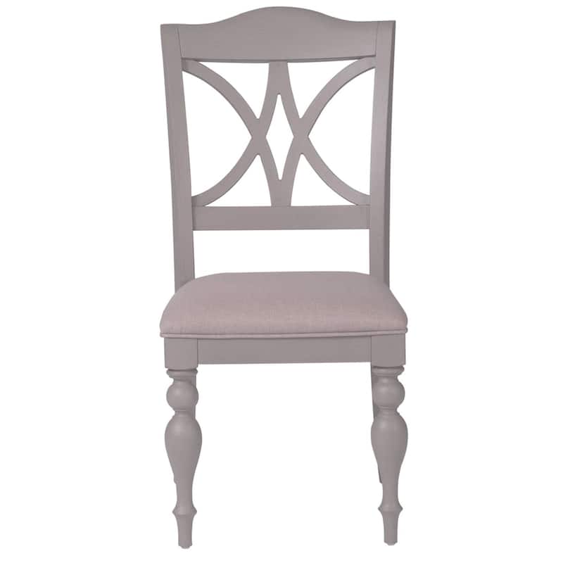 Summer House Dove Grey Slat Back Side Chair (Set of 2)