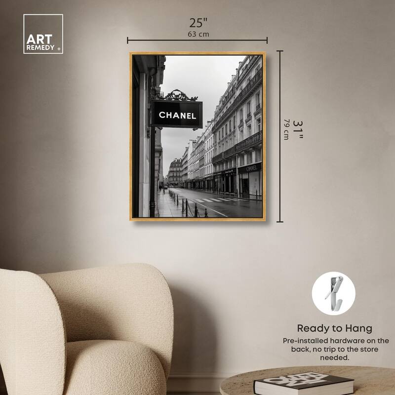 Parisian Fashion Star Canvas by Art Remedy