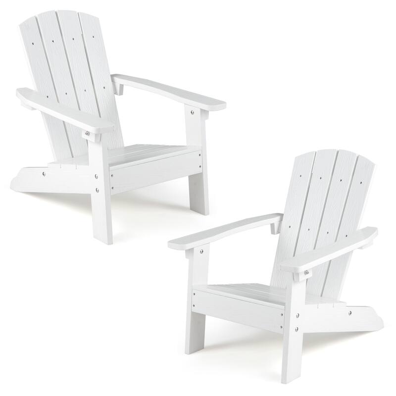 Gymax 4PCS Kid's Adirondack Chair All-Weather HDPE Toddler Lawn Chair