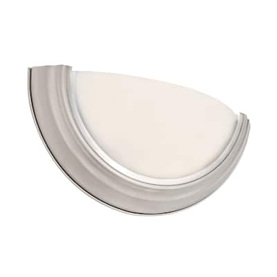Trans Globe Lighting 1 Light Half Moon Wall Sconce with Frosted Shade
